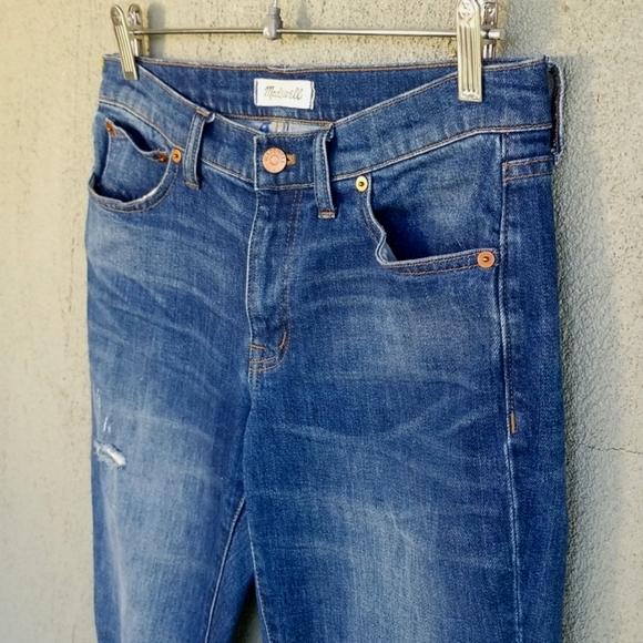 Madewell Slim Boy Jean Brinville Wash Rip & Repair 27 - Picture 7 of 15